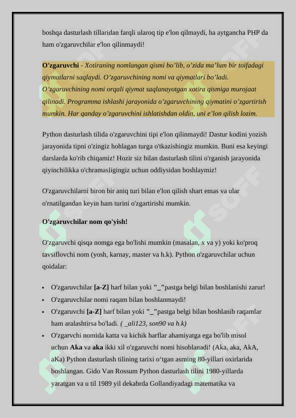 Python dasturida arifmetik amallar bajarish 4