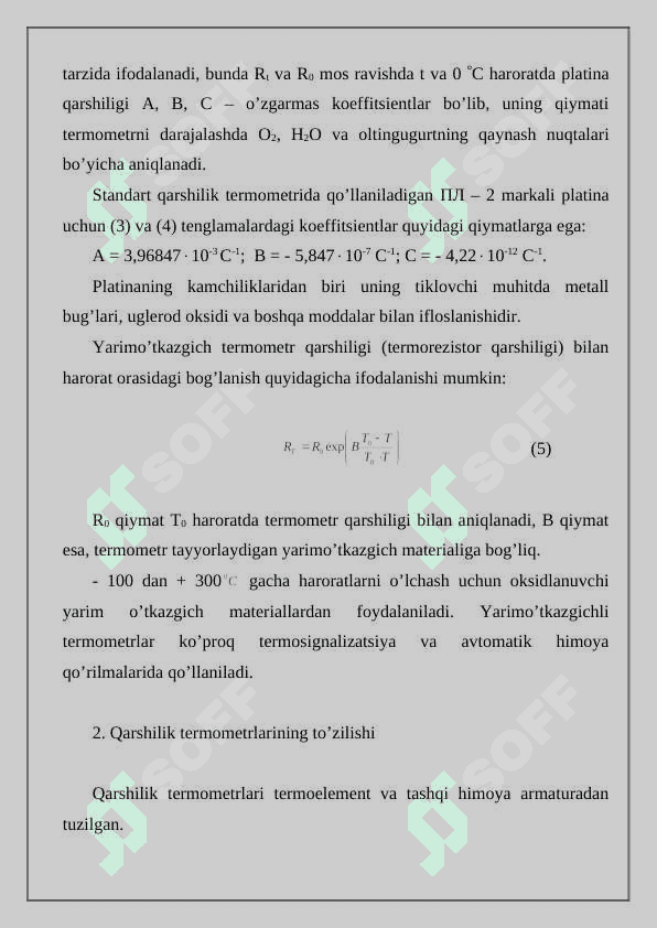 Qarshilik termometrlari. Logometrlar 4