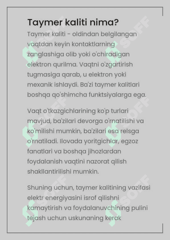 Taymerlar orqali o’zilishlar 2