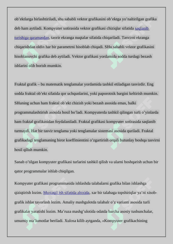 Texnik tizimlarda kompyuter grafikasidan foydalanish 4