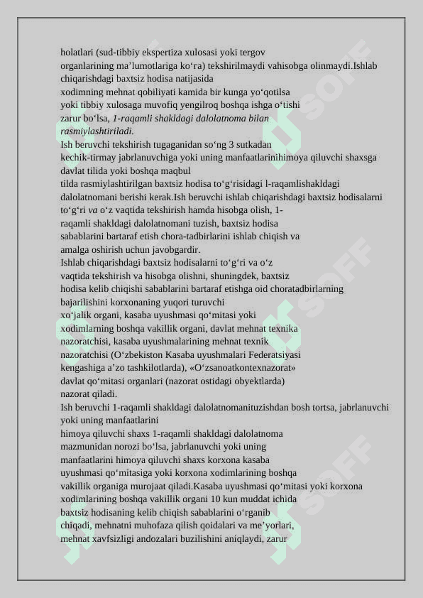 Qurilish ishlarini olib borishda texnika xafsizlikgi 8