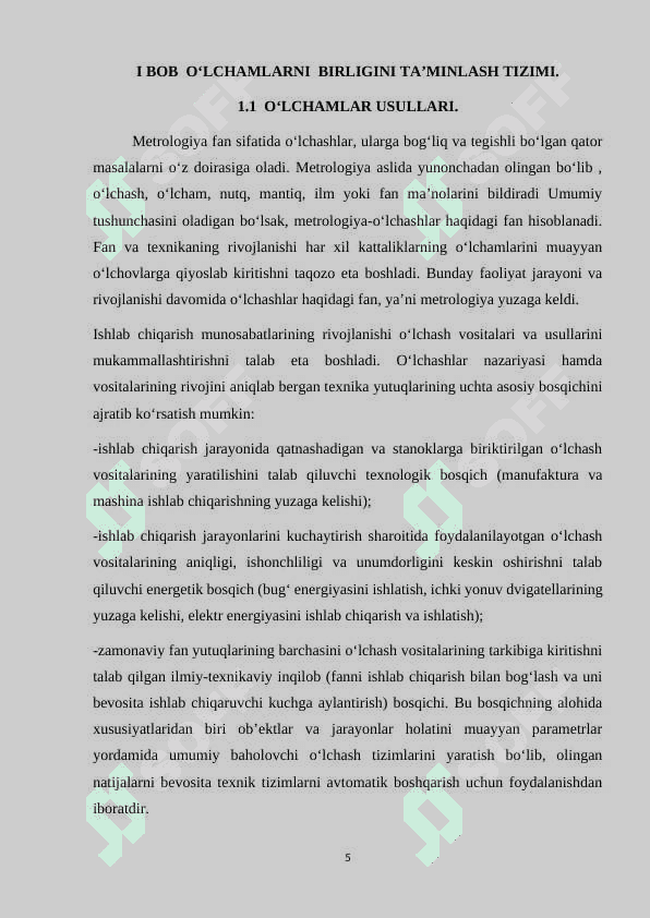 O’LCHAMLARNI CHEKLI CHETGA CHIQARISHLARNI KO’RSATISH 5