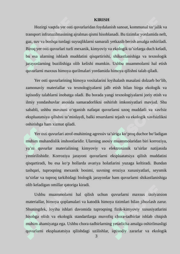 Yer osti quvurlarni qurulmalar guruhi yordamida himoyasini loyihalash 2