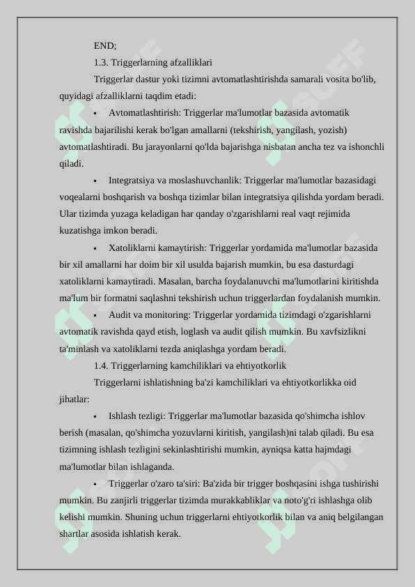Trigerlar 4