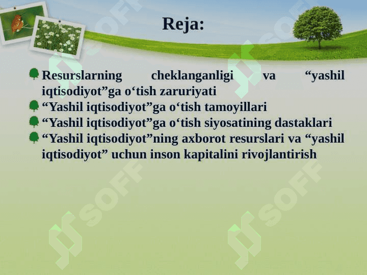 YASHIL IQTISODIYOTGA О‘TISHNING ZARURIYATI, TAMOYILLARI VA DASTAKLARI 2