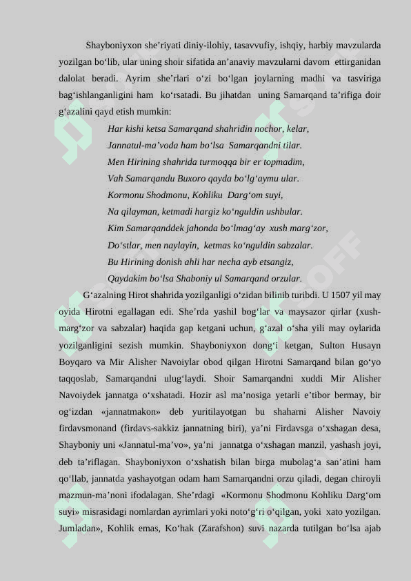 XVI asr adabiyoti Muhammad Solih Shayboniyxon Ubaydiy ijodi 5
