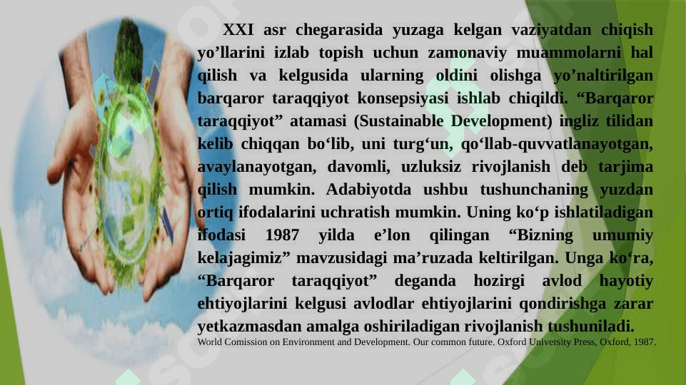 “YASHIL IQTISODIYOT” FANINING PREDMETI VA METODI 3