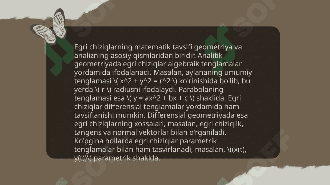 Egri chiziqlar va ularning uzunliklari 3