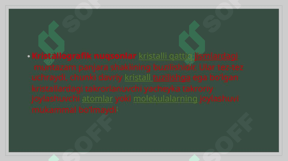 Kristallanishdagi Nuqsonlar 3