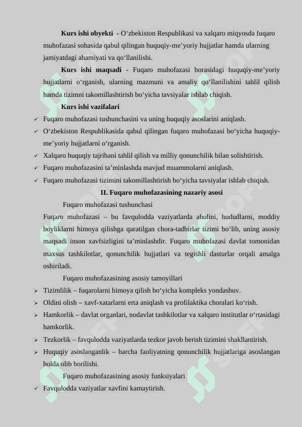 Fuqaro muhofazasining xuquqiy asoslari (Fuqaro muhofazasi borasida qabul qilingan huquqiy-meyoriy xujjatlarning mohiyati)Fuqaro muhofazasining xuquqiy asoslari (Fuqaro muhofazasi borasida qabul qilingan huquqiy-meyoriy xujjatlarning mohiyati) 3