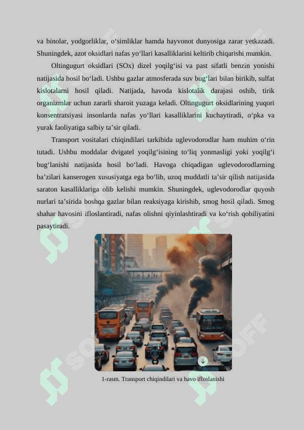 Transportdan chiqadigan gazlarni kamaytirish chora-tadbirlari 4