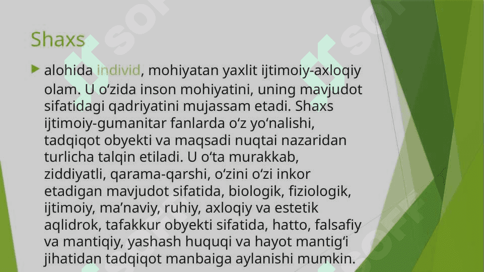Shaxsni oʻz oʻzini anglashi asosida taqdimot 3