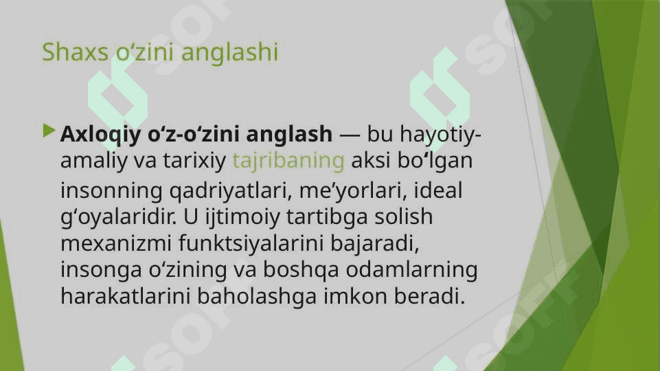 Shaxsni oʻz oʻzini anglashi asosida taqdimot 7