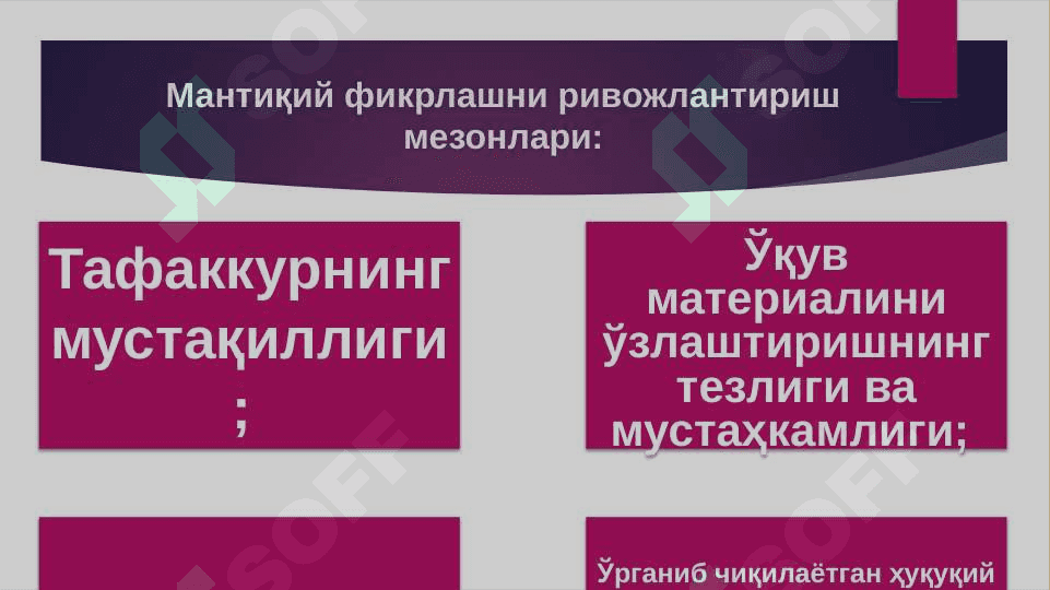 Мантиқий фикрлаш ва мазмунли ифодалашнинг юрист фаолиятидаги роли 5