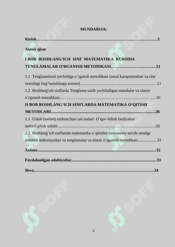 Tenglama va uni yechishga oʻrgatish 2