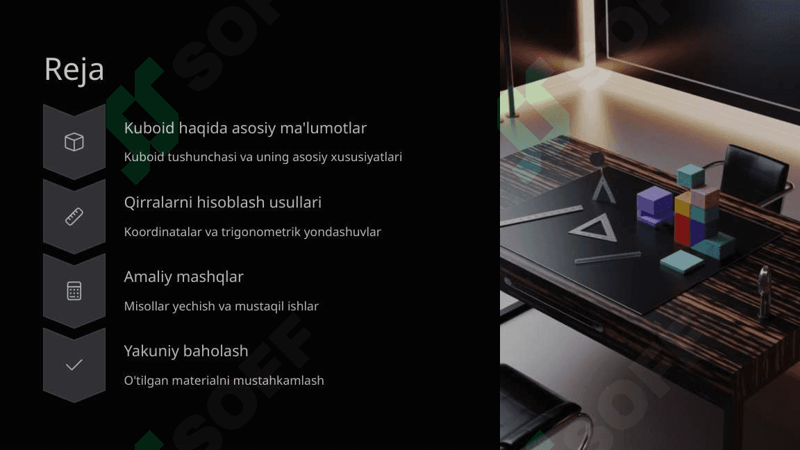 Kuboid qirralarini topish 2