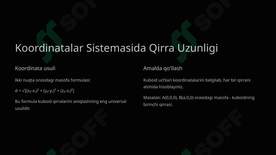 Kuboid qirralarini topish 6