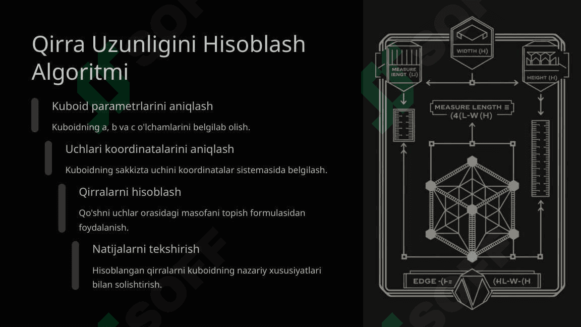 Kuboid qirralarini topish 8