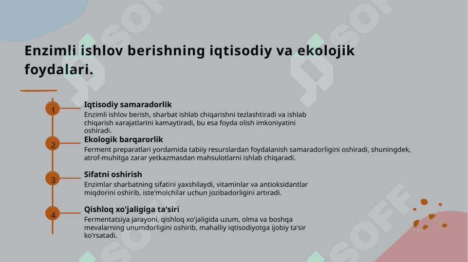 Sharbatni ferment preparati bilan ishlov berish 7