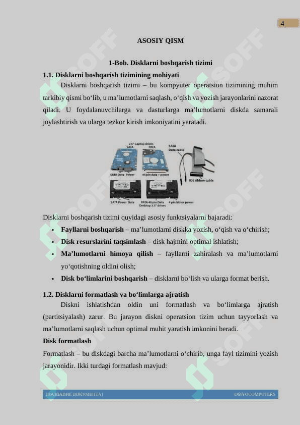 “DISKLARNI BOSHQARISH TIZIMI VA RAID TEXNOLOGIYALARI” 4