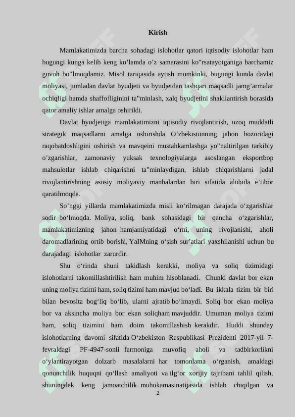Davlat byudjetining mohiyati va ahamiyati (kurs ishi) 2