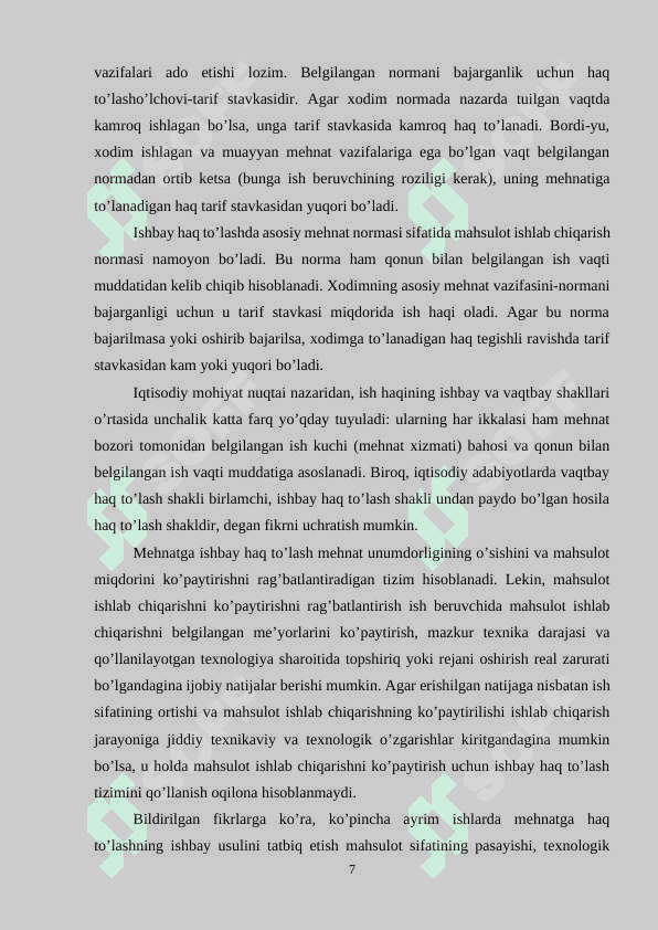 Ish haqining mohiyati va iqtisodiy mazmuni 7