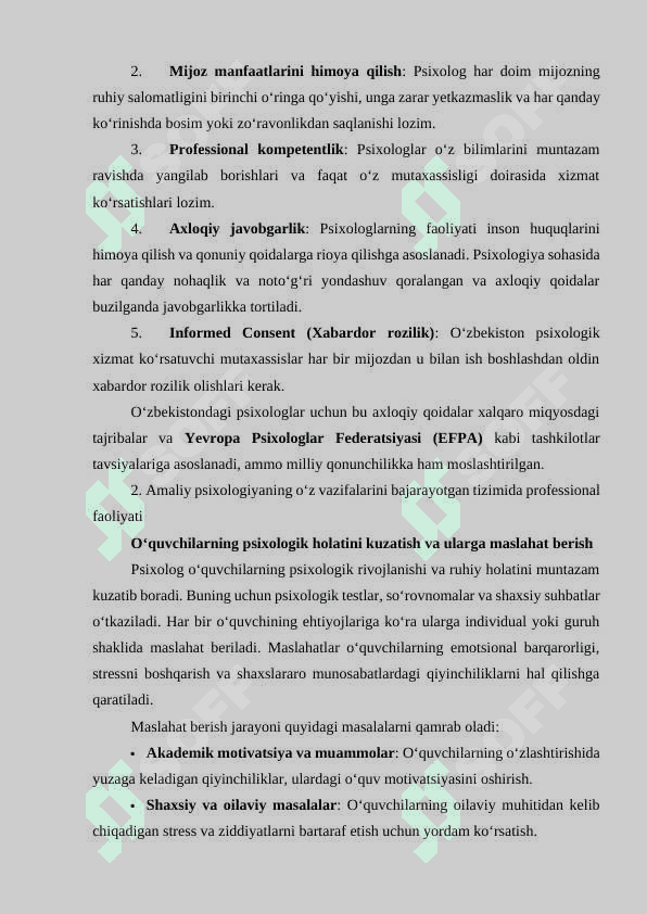 TA’LIMDA AMALIY PSIXOLOGIYANING ETIK NORMA VA QOIDALARI 8
