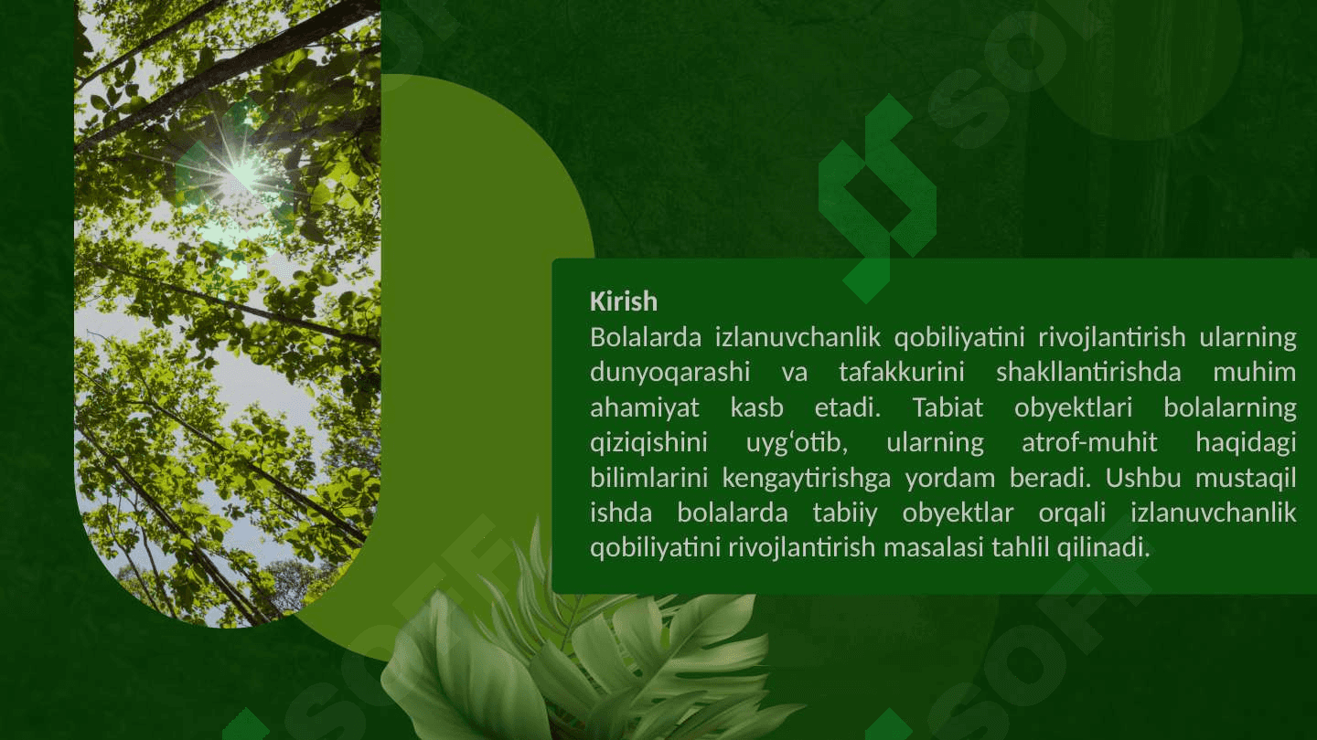 Tabiat obyektlarda bolalarda oddiy izlanuvchanlik qobuliyatini oshirish 3