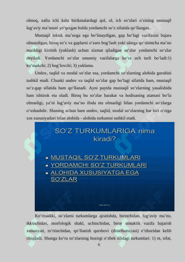 3-SINFDA FE'L SO'Z TURKUMINI O'RGANISHDA INTERFAOL METODLARDAN FOYDALANISH 6