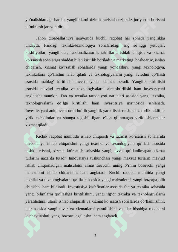 INVISTITSIYALAR VA ULAR BILAN BOG'LIQ BO'LGAN INVISTITSION QARORLAR 5