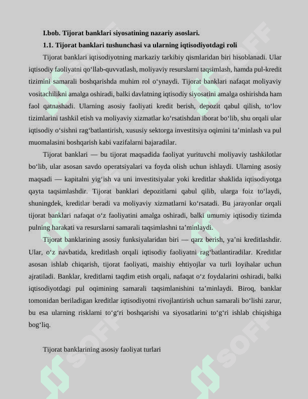 Tijorat banklari siyosati 6