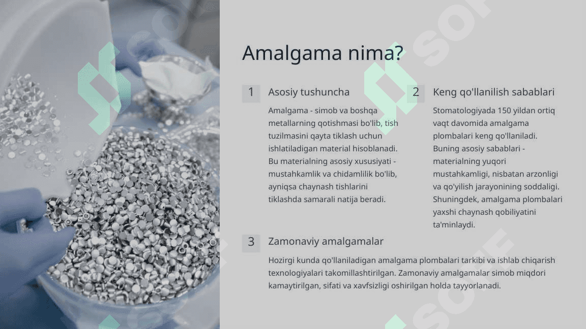 Amalgamalar. 2