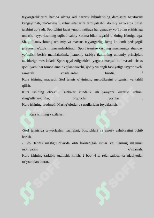 STOL TENNISNING RIVOJLANISHI VA UNING YOSHLAR TARBIYASIDA TUTGAN O’RNI 3