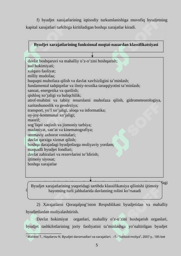 DAVLAT BUDJETI XARAJATLARI  IJROSI ZARURLIGI, MOHIYATI VA OMILLARI 5