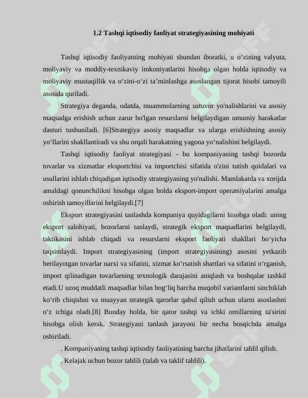 TASHKILOT VA KOMPANIYALARING TASHQI IQTISODIY FAOLIYATINI STRATEGIK REJALASHTIRISH 7