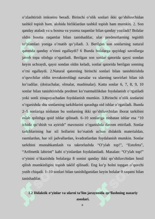 O’nlik mavzusini o’qitishda didaktik o’yinlarning ahamiyati 7