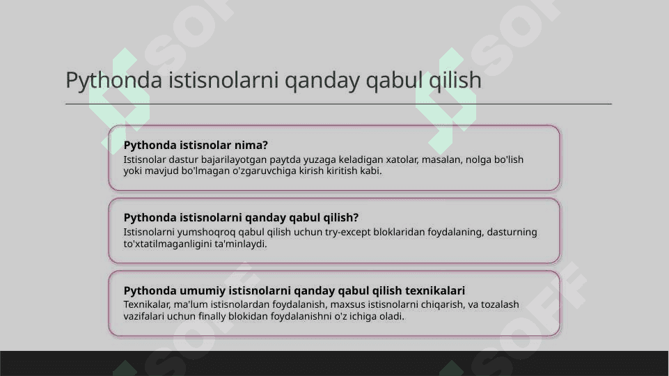 Pythonda fayllar va istisnolar bilan ishlash 4