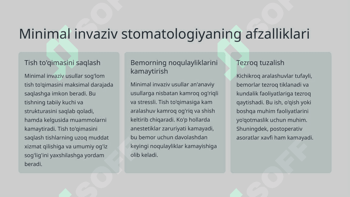 Tish qattiq to‘qimasini charxlashning minimal invaziv usullari. Tunel charxlash usuli. 3