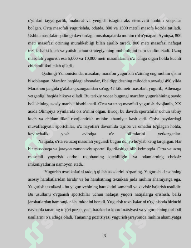 O'rta va uzoq masofalarga yugurish texnikasini o'rgatish metodikasi 3