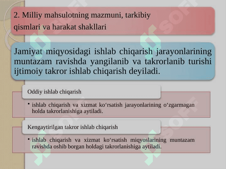 Milliy iqtisodiyot va uning makroiqtisodiy o‘lchamlari. Yalpi milliy mahsulot va uning harakat shakllari 7
