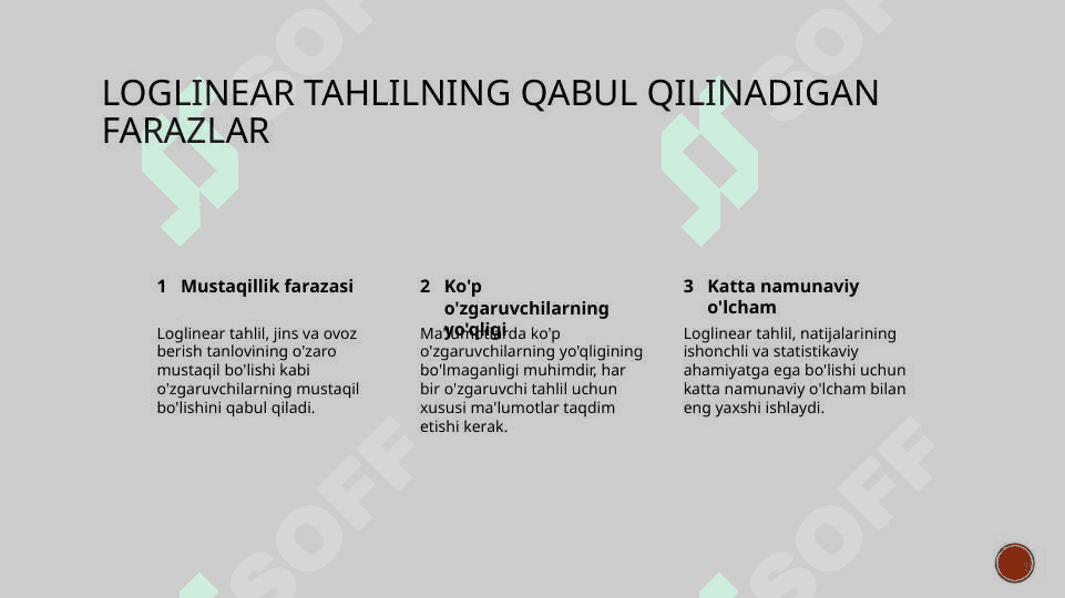 Loglinear tahlil 4