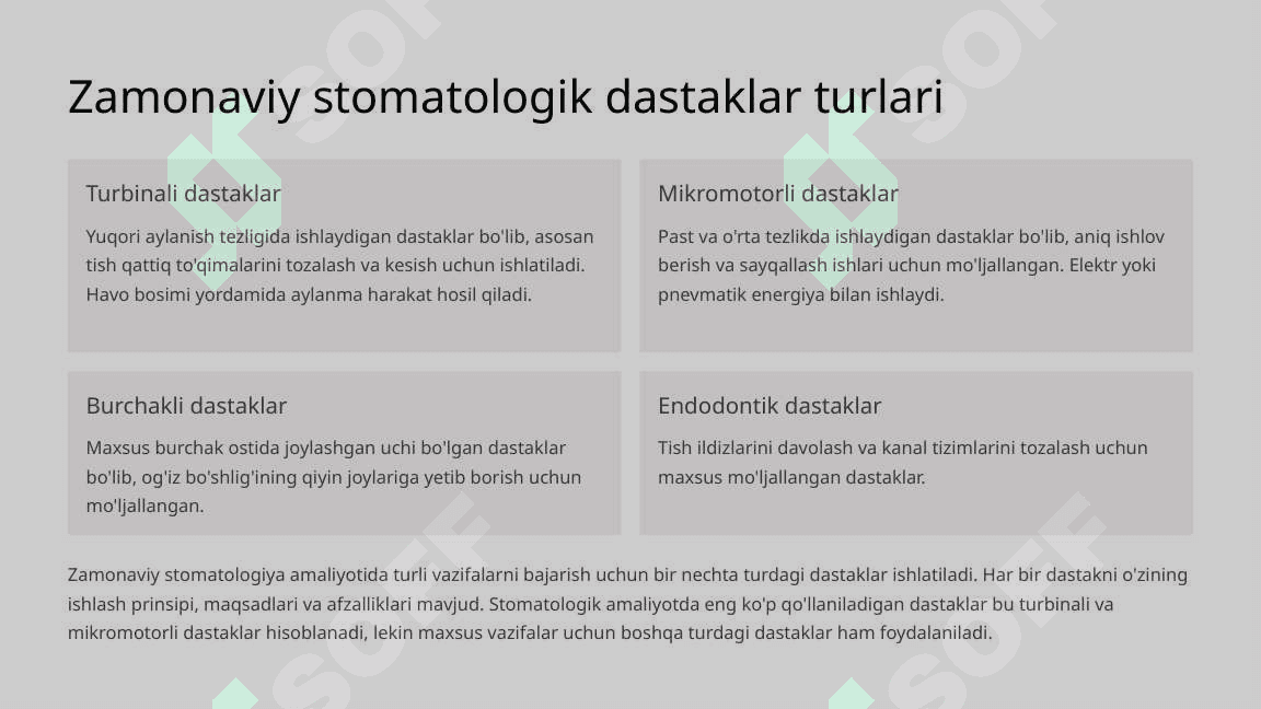 Zamonaviy stomatologik dastaklar. 4