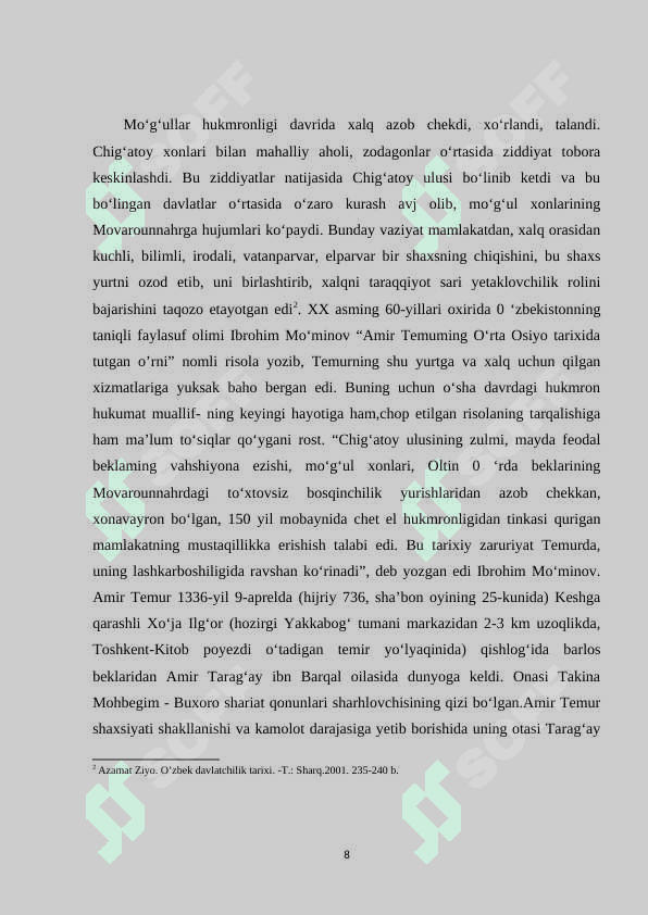 AMIR TEMURNING ICHKI VA TASHQI SIYOSATI 8