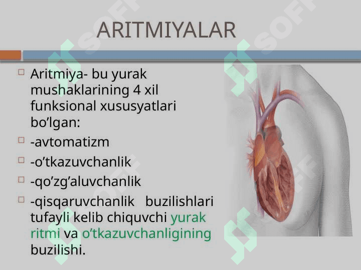 BOLALARDA ARITMIYALAR . EKG HAQIDA TUSHUNCHA . YURAK AVTOMATIZM FUNKSIYALARINI BUZILISHI 2