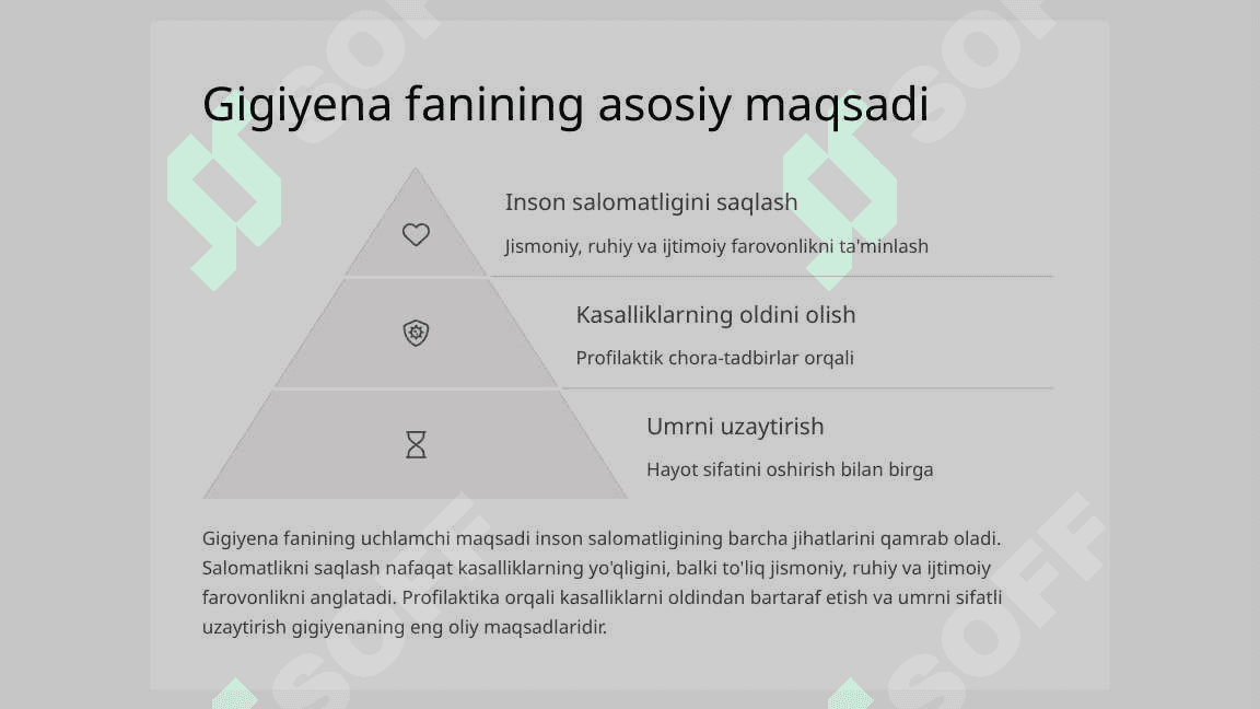 Gigiyena va tibbiy ekologiya fanining maqsad va vazifalari. 3