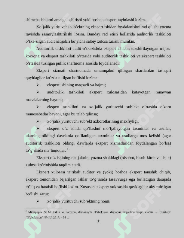 Auditda  ekspert ishlaridan foydalanish 7