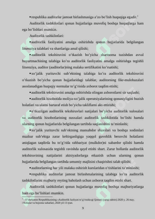 Auditorlik tekshiruvini rejalashtirishning maqsadi va bosqinchlari 8