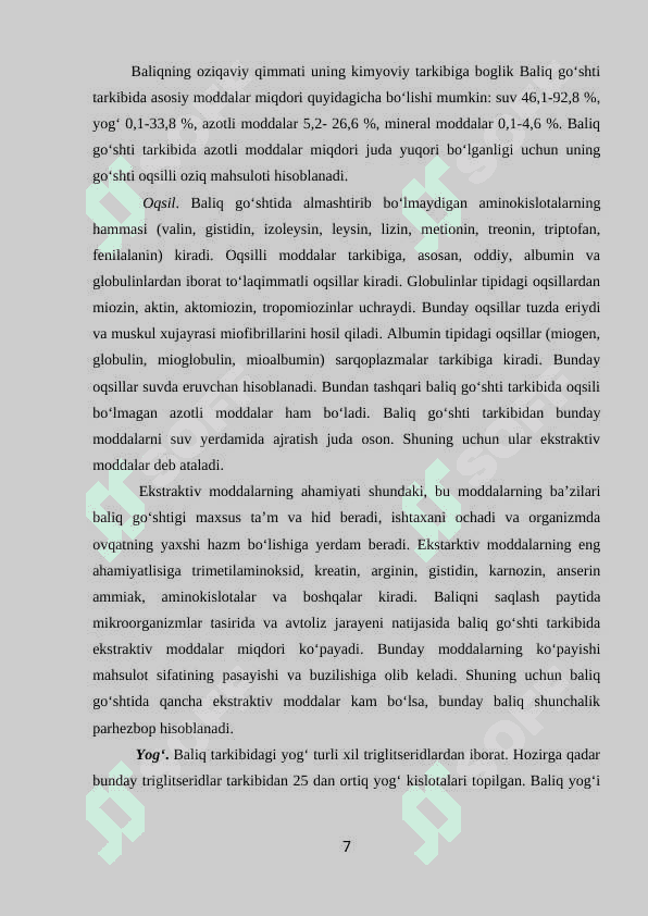 Baliqdan taomlar tayyorlashni o’rganish. 7