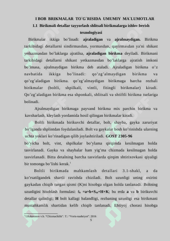 Birikmali detallar tayyorlash konissimon shakildor va fason yuzalar hosil qilish hamda ishlov berish texnologiyasini o’rganish 5