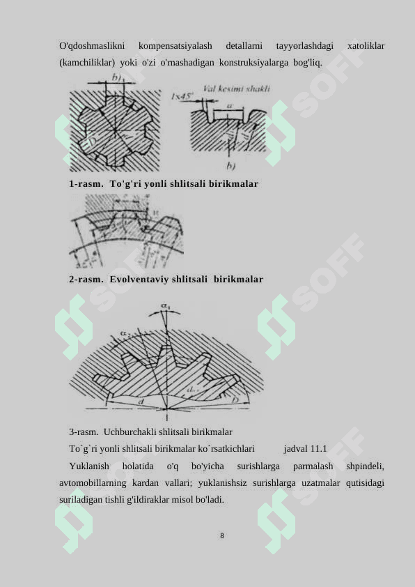 Birikmali detallar tayyorlash konissimon shakildor va fason yuzalar hosil qilish hamda ishlov berish texnologiyasini o’rganish 8